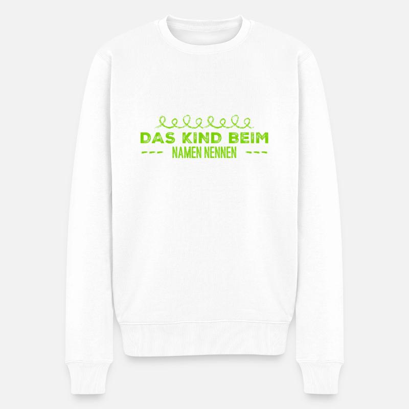 La vérité s’en va toujours - Pull Premium bio Homme - blanc
