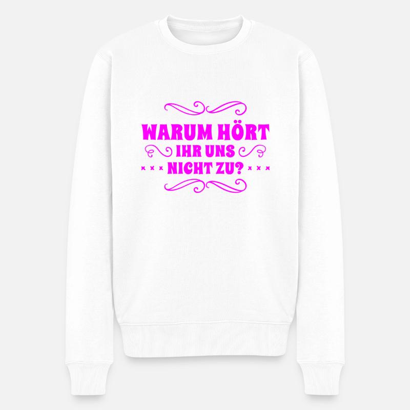 Ne nous ignorez pas - Pull Premium bio Homme - blanc