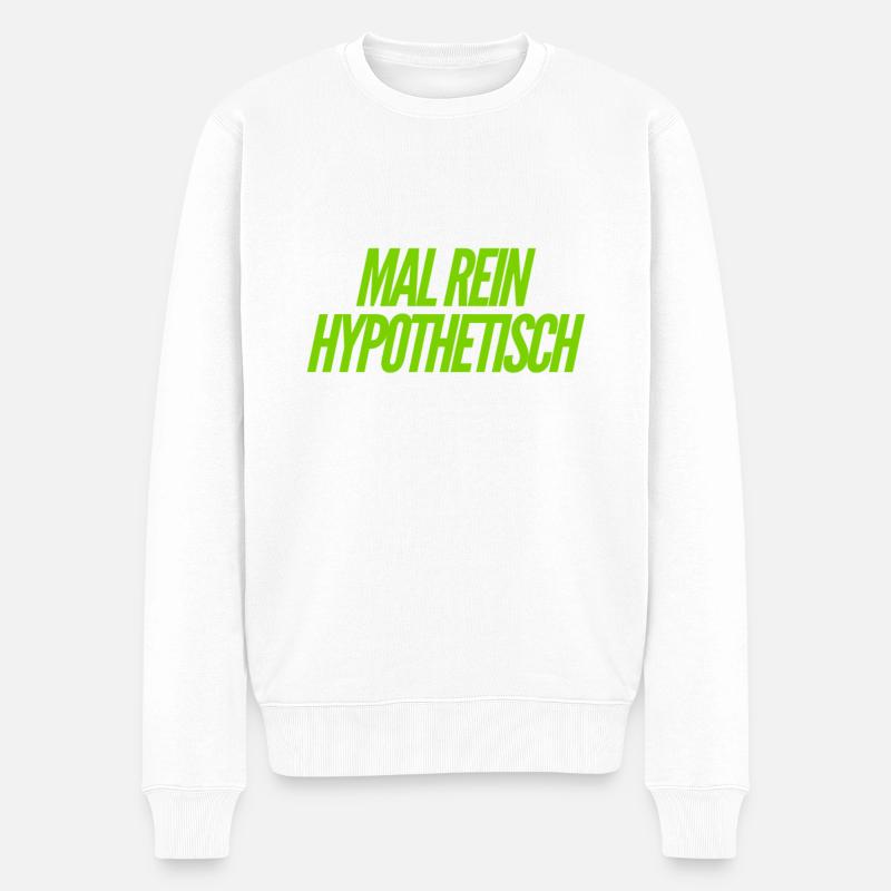 Hypothese - Männer Premium Bio Pullover - Weiß