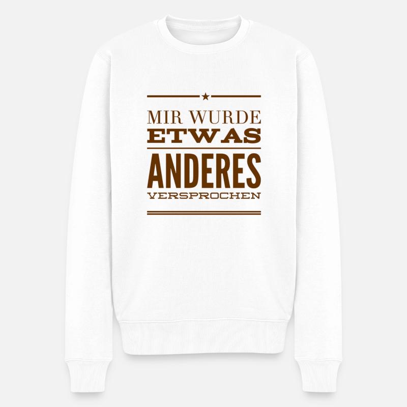 ich wurde belogen - Männer Premium Bio Pullover - Weiß