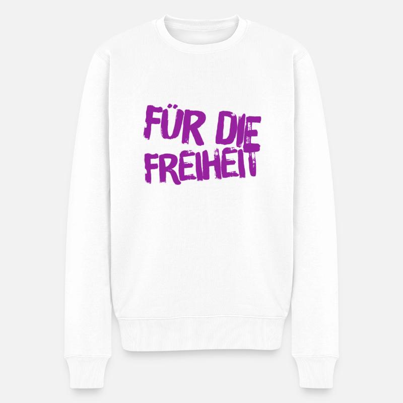 pour la liberté - Pull Premium bio Homme - blanc