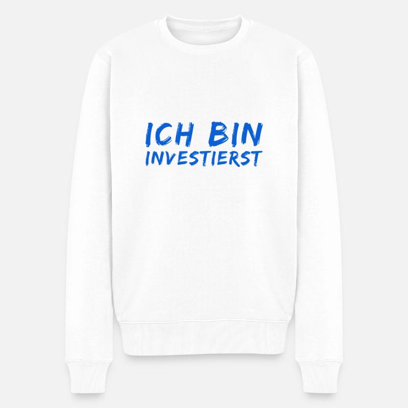 Investir, c’est cool - Pull Premium bio Homme - blanc