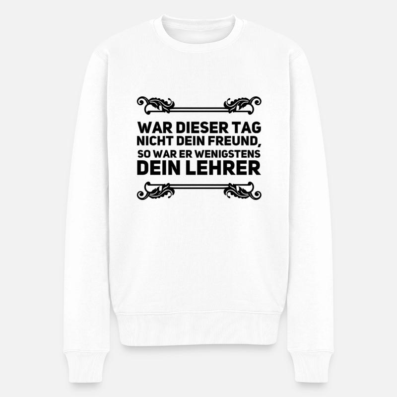Le jour est mon professeur - Pull Premium bio Homme - blanc