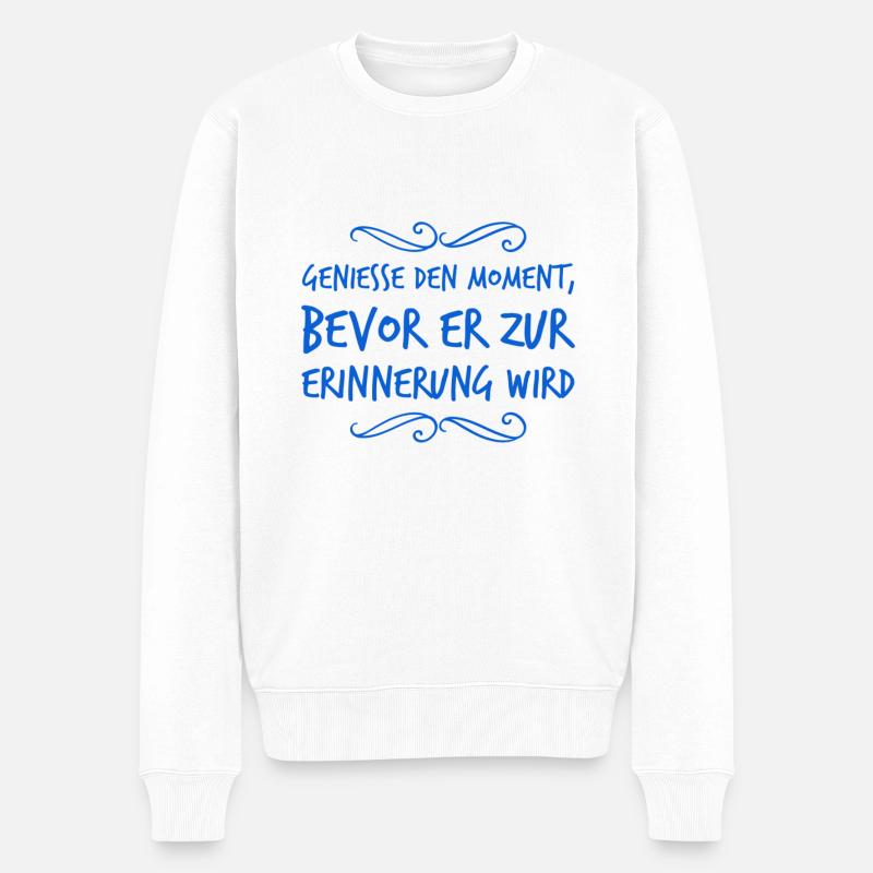 Je profite de chaque instant - Pull Premium bio Homme - blanc