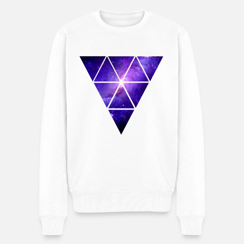 Galaxy/Galaxie - Männer Premium Bio Pullover - Weiß