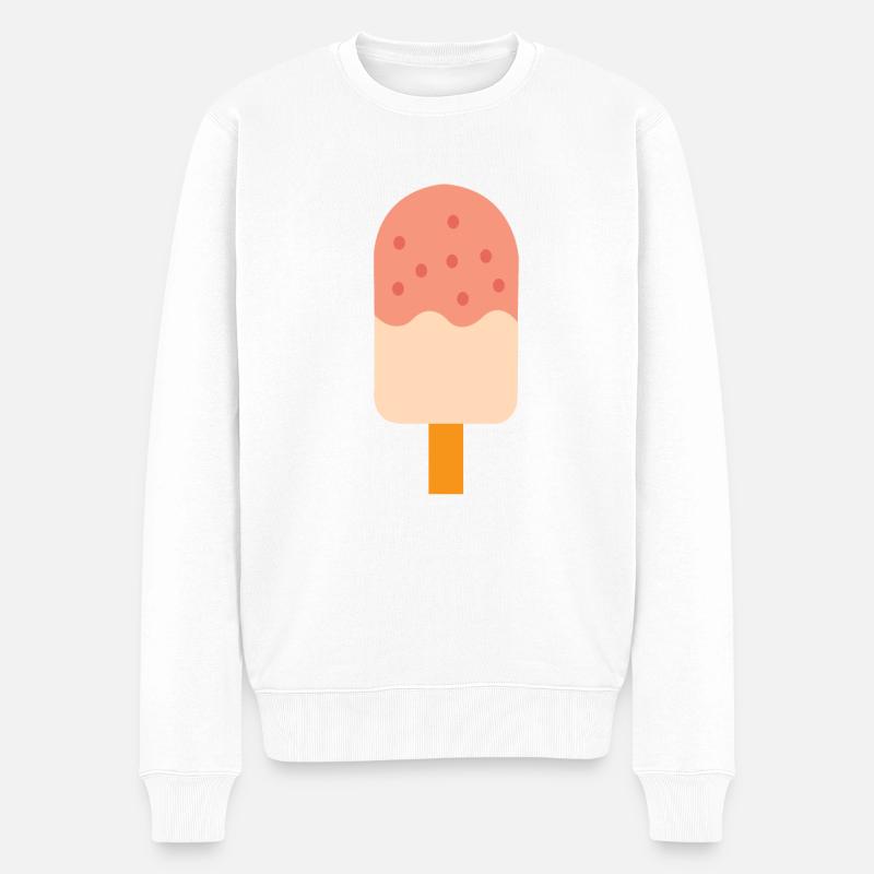 Eis am Stiel - Männer Premium Bio Pullover - Weiß