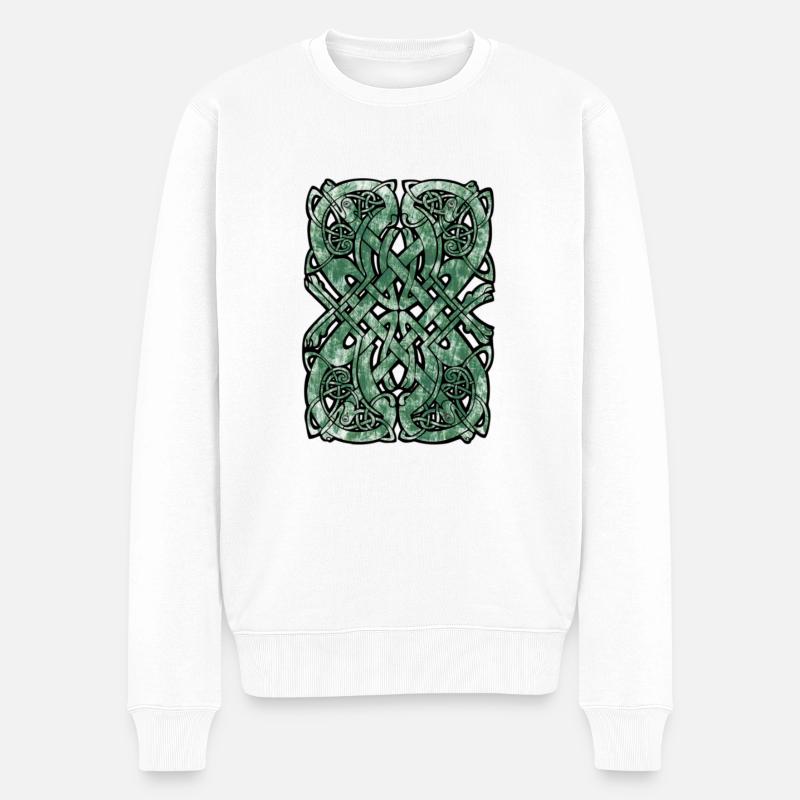 Keltisches Symbol - Männer Premium Bio Pullover - Weiß