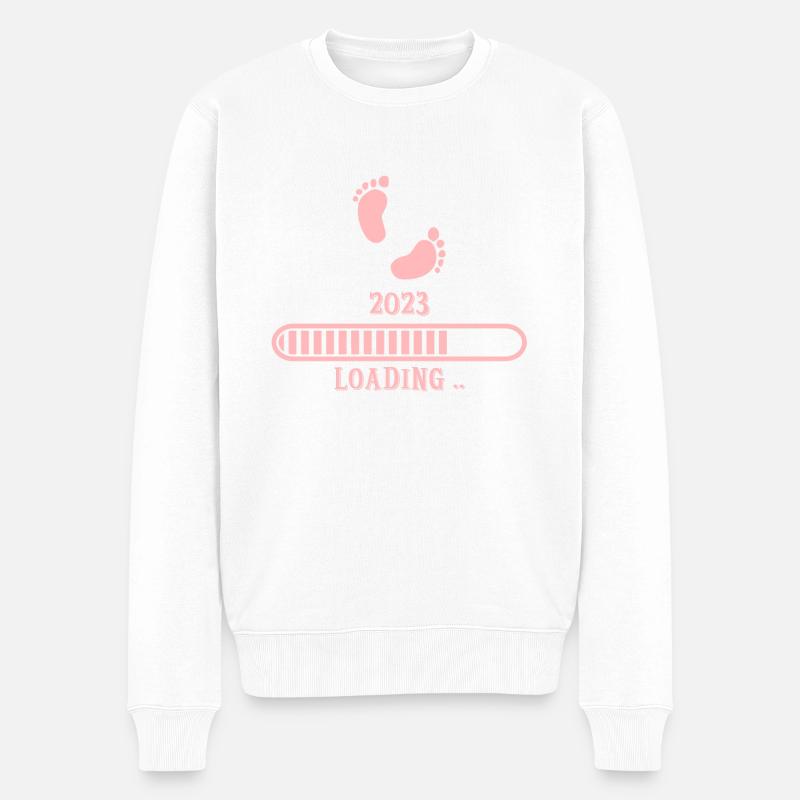 Baby 2023 laden - Männer Premium Bio Pullover - Weiß