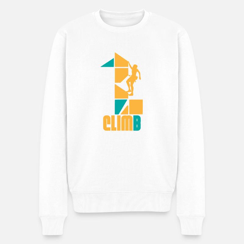Climb logo - Pull Premium bio Homme - blanc