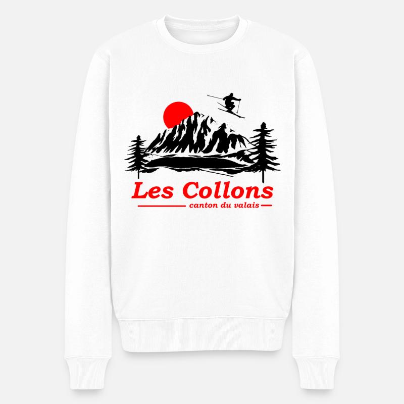 les collons - Pull Premium bio Homme - blanc