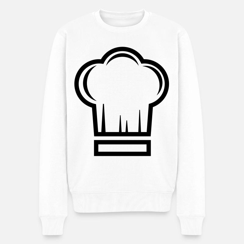Cuisinier au chapeau de chef - Pull Premium bio Homme - blanc