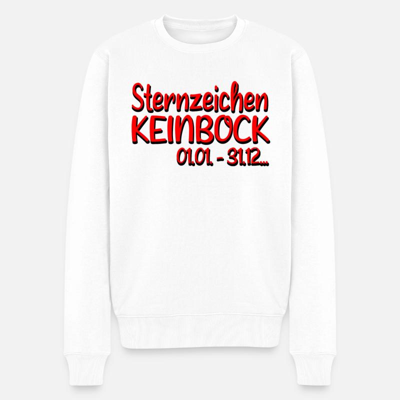 sternzeichen keinbock - Männer Premium Bio Pullover - Weiß
