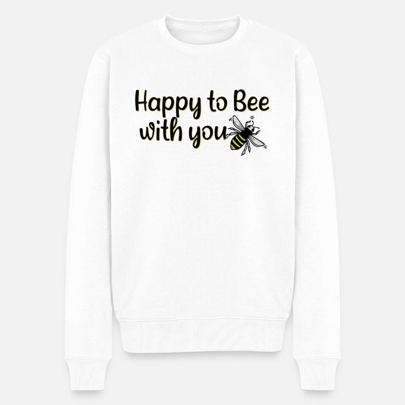 Heureux d’être avec vous - Pull Premium bio Homme - blanc