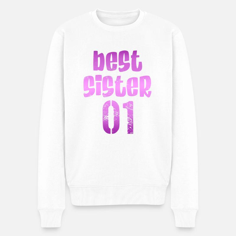Best sister 01 - Pull Premium bio Homme - blanc