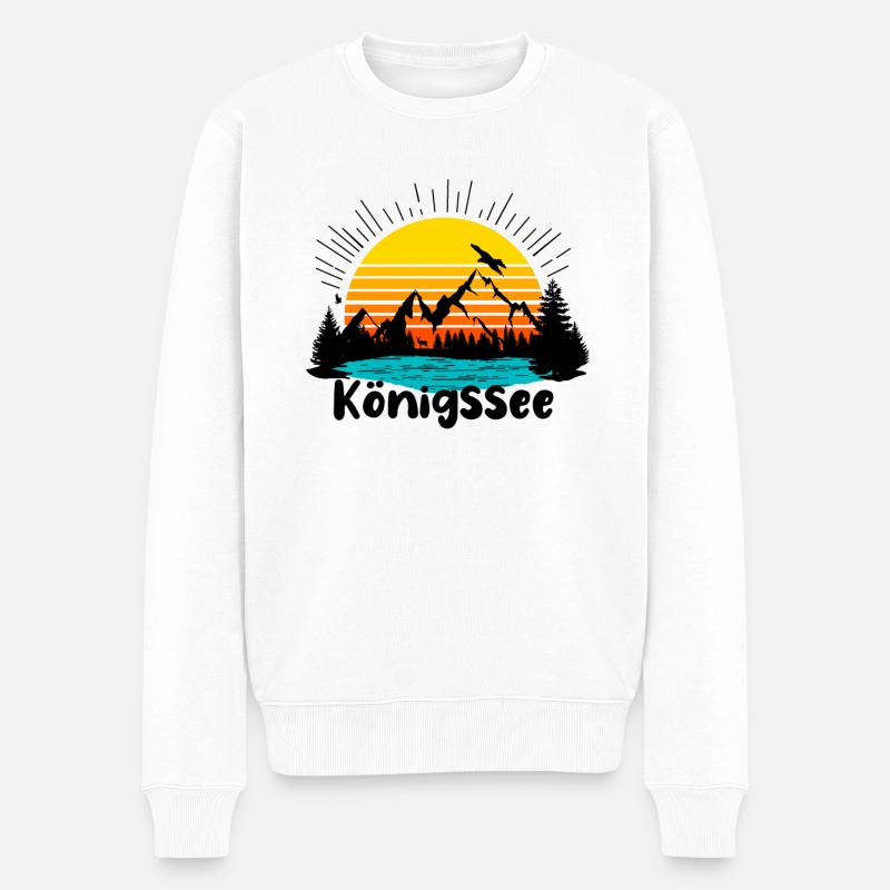 Königssee - Männer Premium Bio Pullover - Weiß