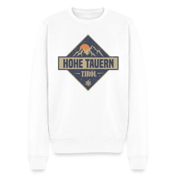 Hohe tauern - Männer Premium Bio Pullover - Weiß - Vorne - Thijin (182cm)