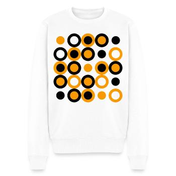 geometric patterns - Männer Premium Bio Pullover - Weiß - Vorne - Thijin (182cm)
