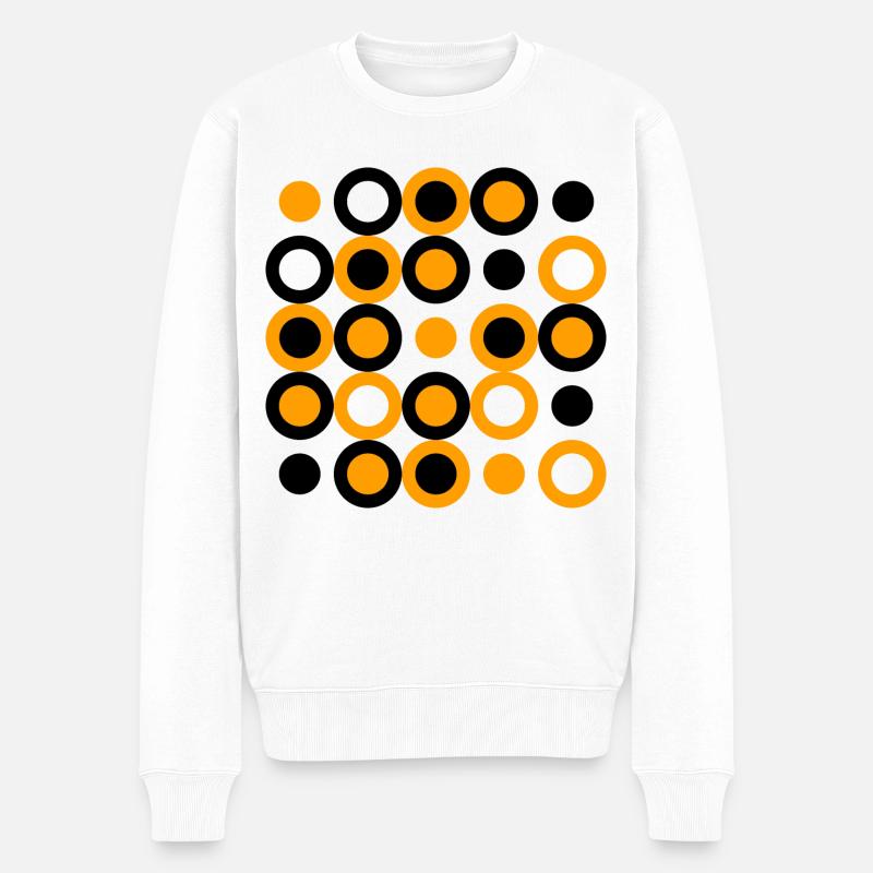 geometric patterns - Männer Premium Bio Pullover - Weiß