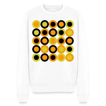 geometric pattern - Männer Premium Bio Pullover - Weiß - Vorne - Thijin (182cm)