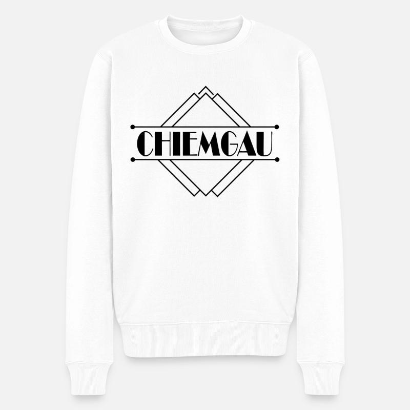 Chiemgau - Männer Premium Bio Pullover - Weiß