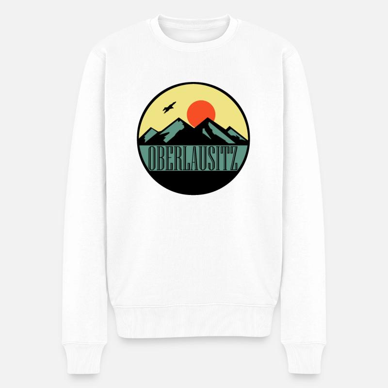 Oberlausitz - Männer Premium Bio Pullover - Weiß