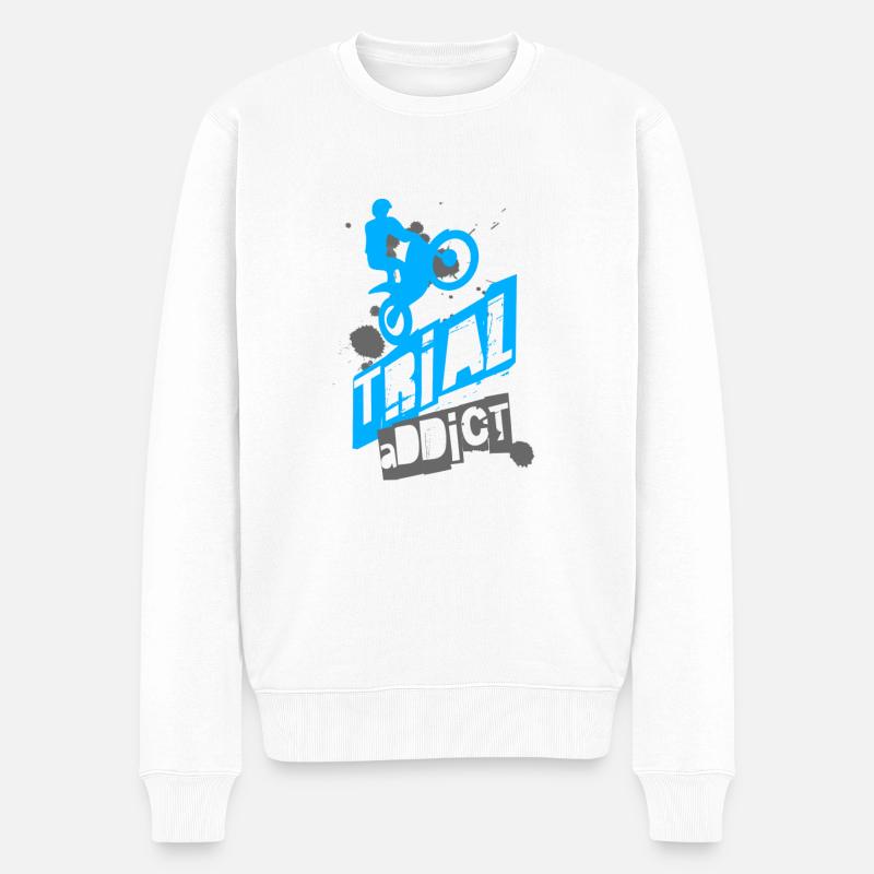 Süchtiger nach Prozessen - Männer Premium Bio Pullover - Weiß