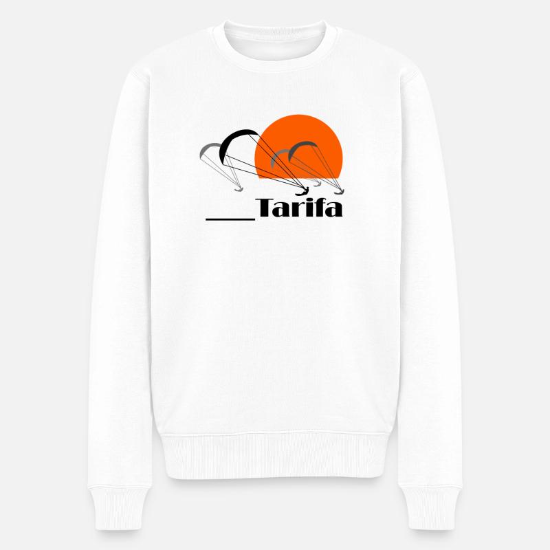 Tarifa Kite Surfing - Männer Premium Bio Pullover - Weiß