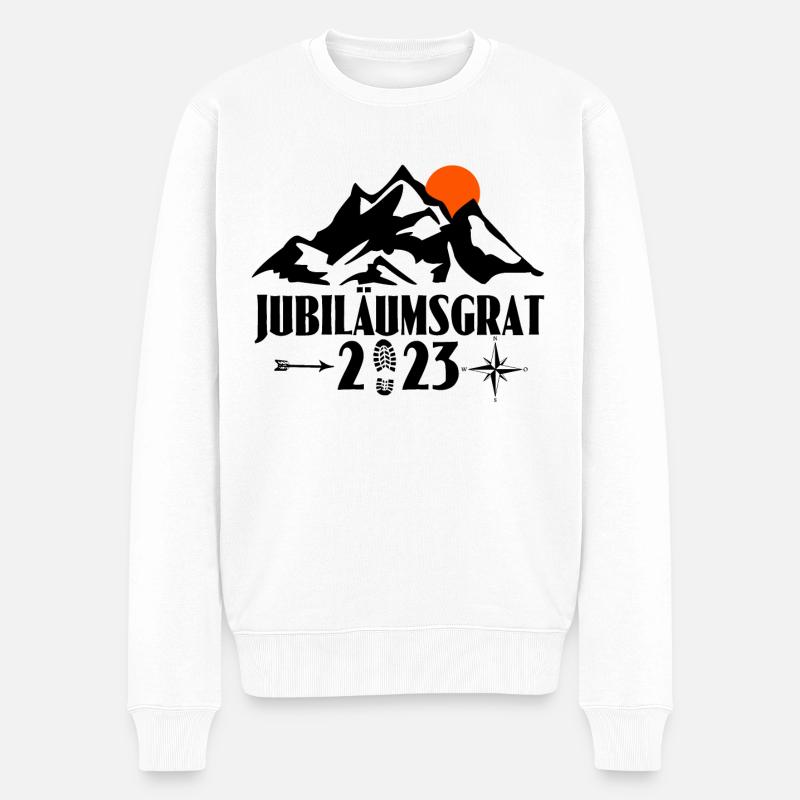 Jubiläumsgrat 2023 - Männer Premium Bio Pullover - Weiß