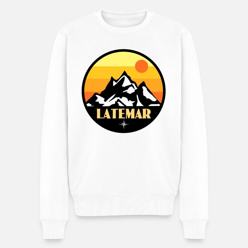 Latemar - Männer Premium Bio Pullover - Weiß