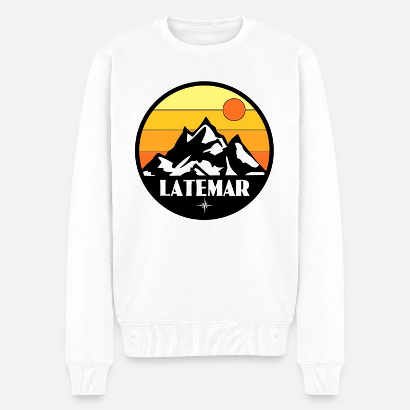 Latemar, Tyrol du Sud - Pull Premium bio Homme - blanc