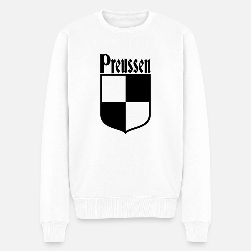 Preussen Preußen Wappen - Männer Premium Bio Pullover - Weiß