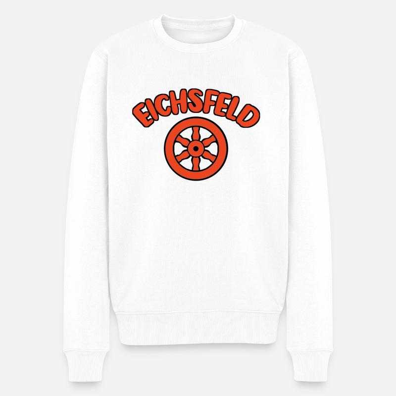 Eichsfeld Wappen - Männer Premium Bio Pullover - Weiß
