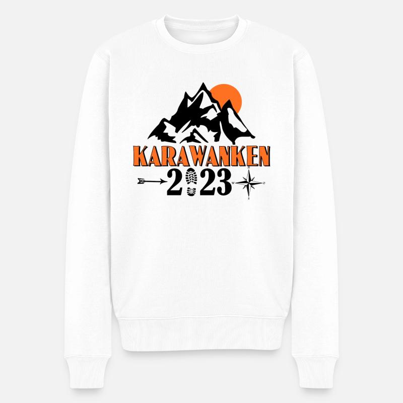 karawanken - Männer Premium Bio Pullover - Weiß