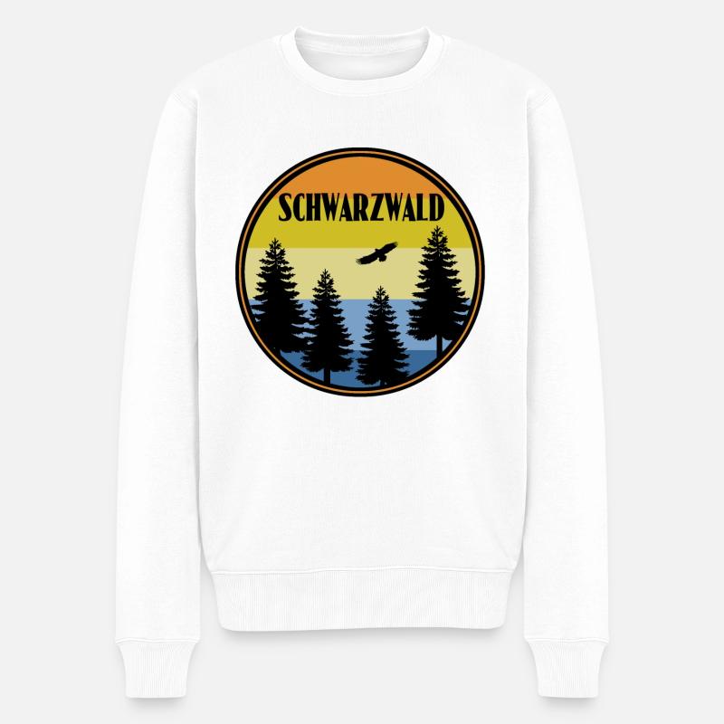 Schwarzwald - Männer Premium Bio Pullover - Weiß