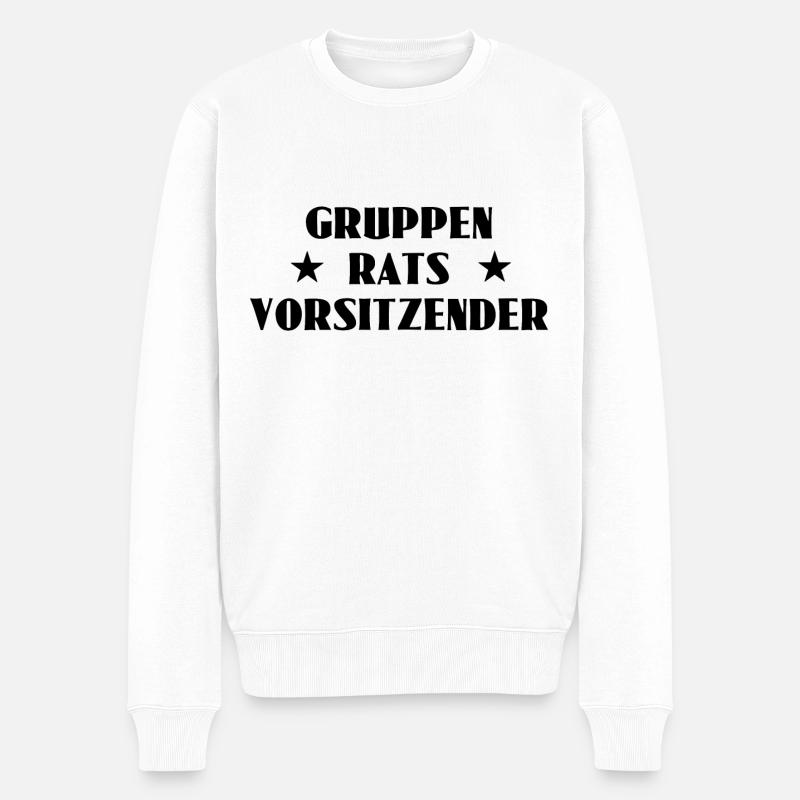 Gruppenratsvorsitzender - Männer Premium Bio Pullover - Weiß