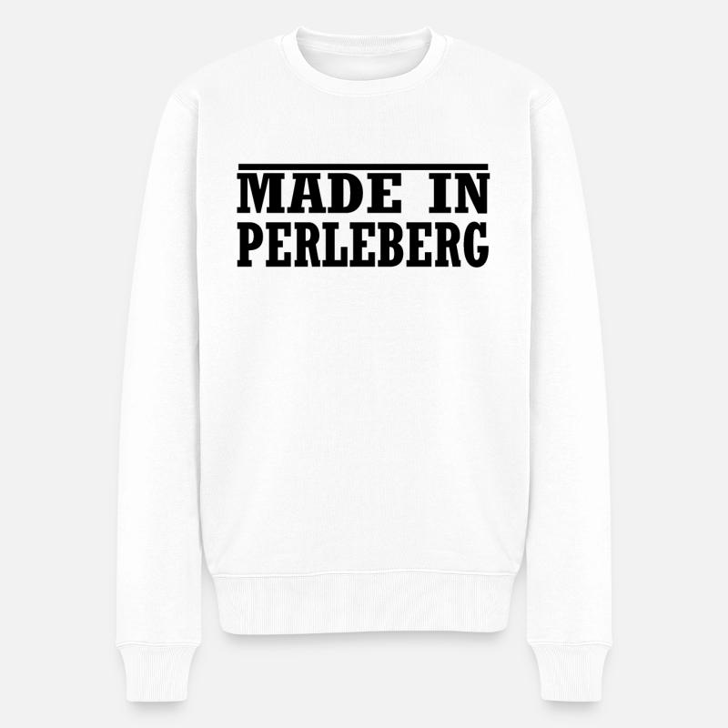 Perleberg - Männer Premium Bio Pullover - Weiß
