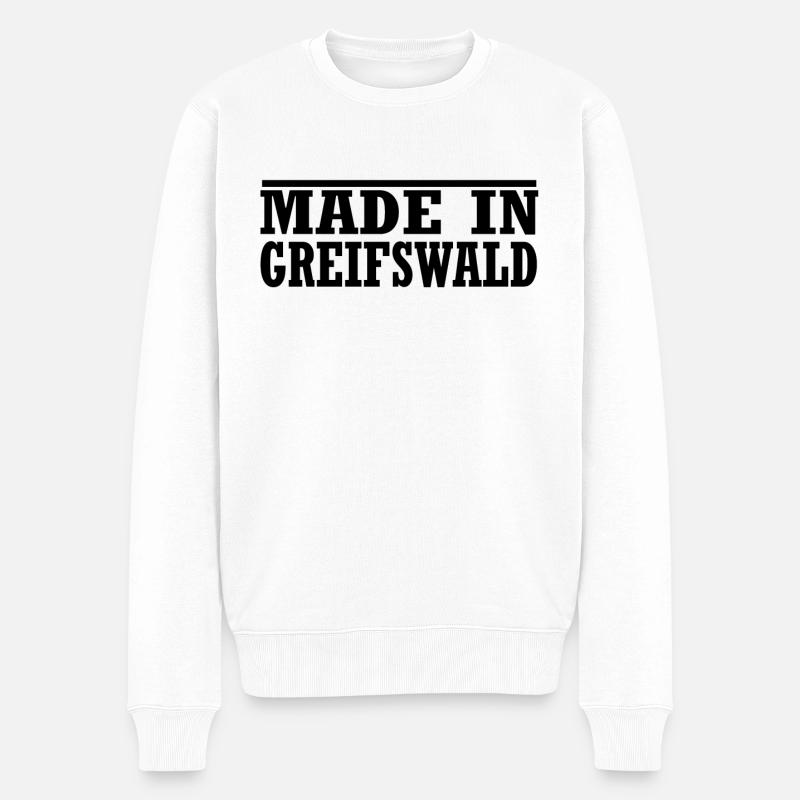 Greifswald - Männer Premium Bio Pullover - Weiß