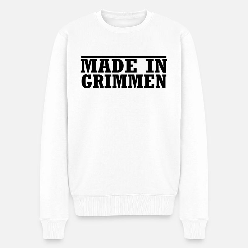 grimmen - Männer Premium Bio Pullover - Weiß