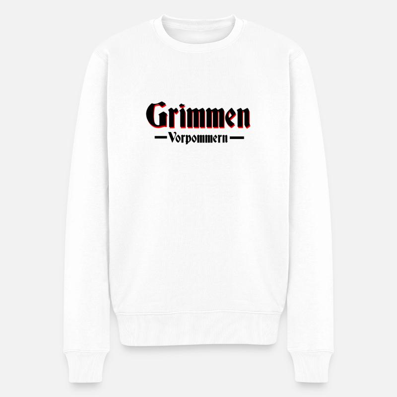 grimmen - Männer Premium Bio Pullover - Weiß