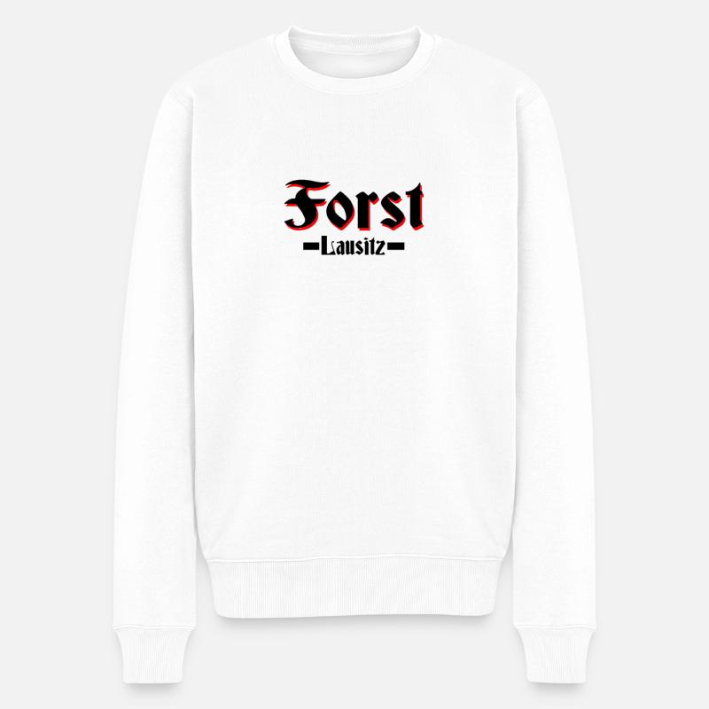 Forst altdeutsche Schrift - Männer Premium Bio Pullover - Weiß