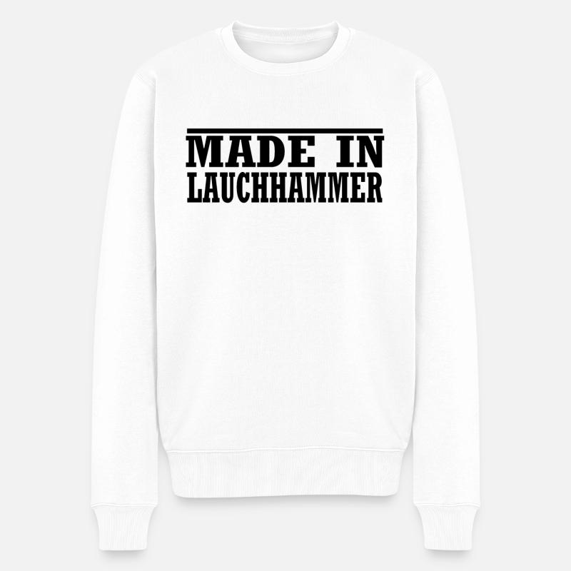 Lauchhammer - Männer Premium Bio Pullover - Weiß