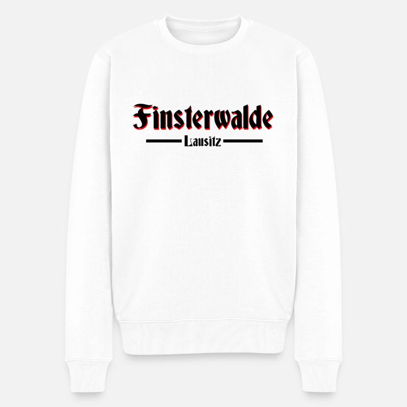 Finsterwalde - Männer Premium Bio Pullover - Weiß