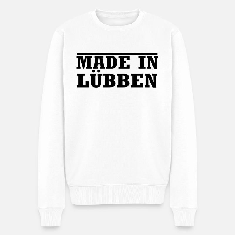 made in Lübben - Männer Premium Bio Pullover - Weiß