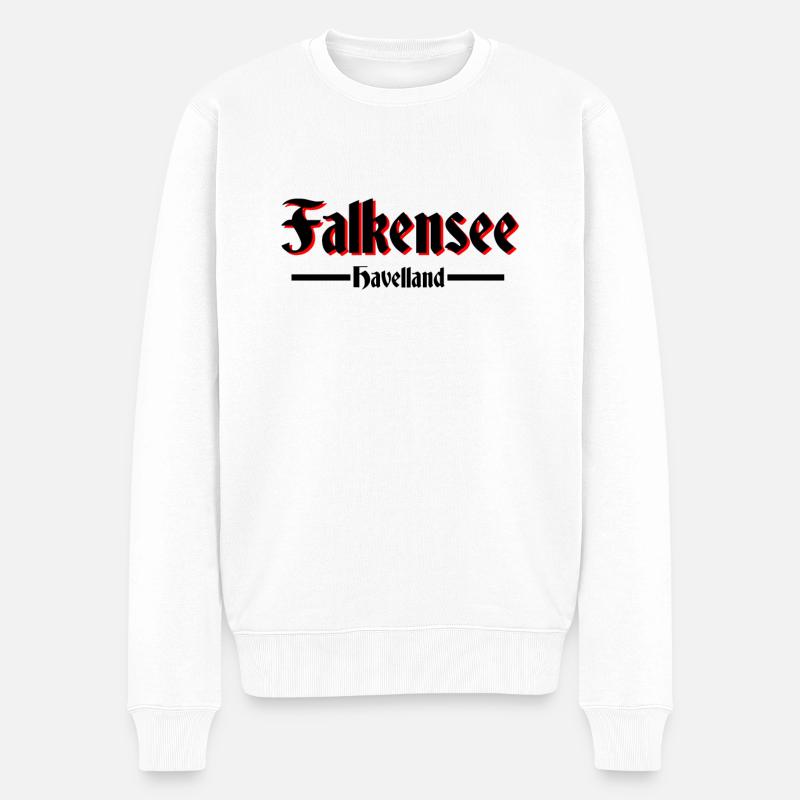 Falkensee - Männer Premium Bio Pullover - Weiß