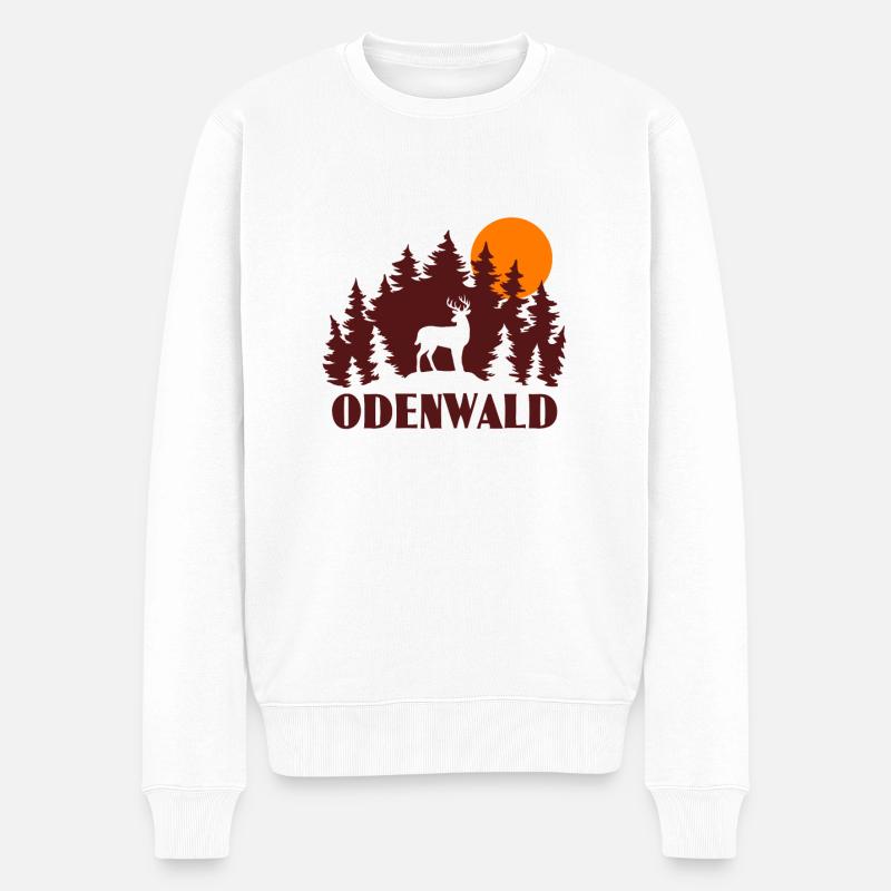 Odenwald - Männer Premium Bio Pullover - Weiß