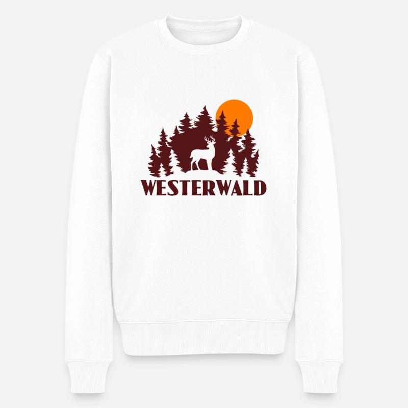 Westerwald - Männer Premium Bio Pullover - Weiß