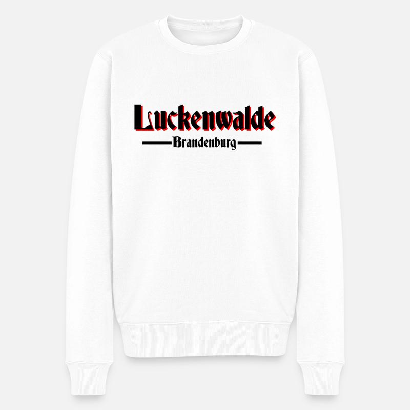 Luckenwalde - Männer Premium Bio Pullover - Weiß