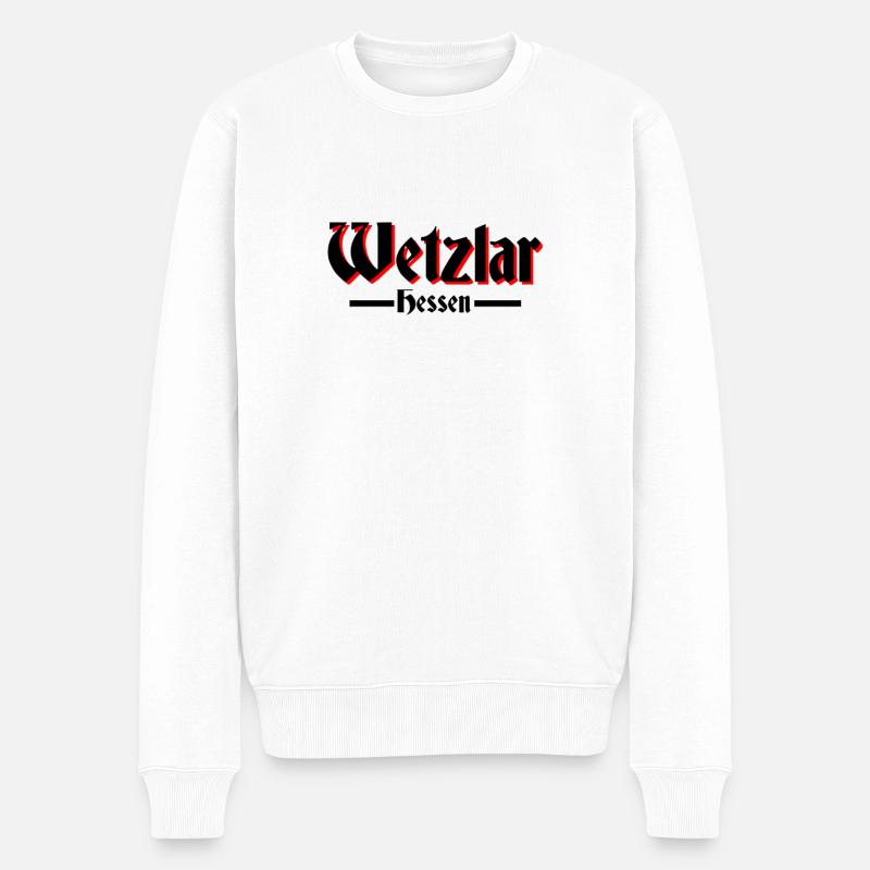 Wetzlar - Männer Premium Bio Pullover - Weiß