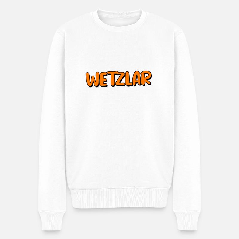 Wetzlar - Männer Premium Bio Pullover - Weiß