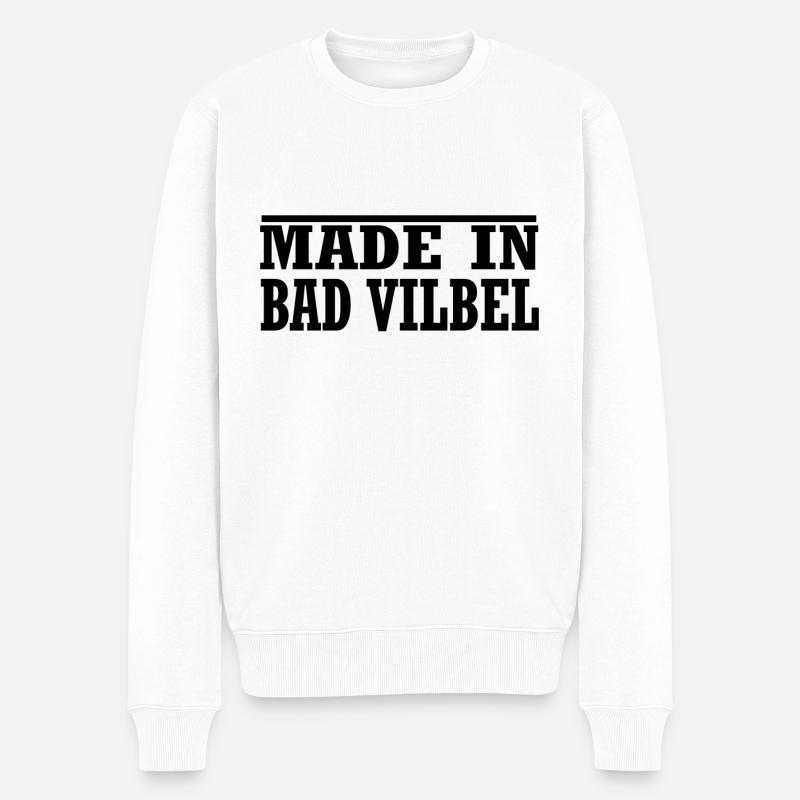 Bad Vilbel - Männer Premium Bio Pullover - Weiß